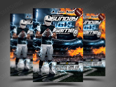 American Football Flyer PSD template