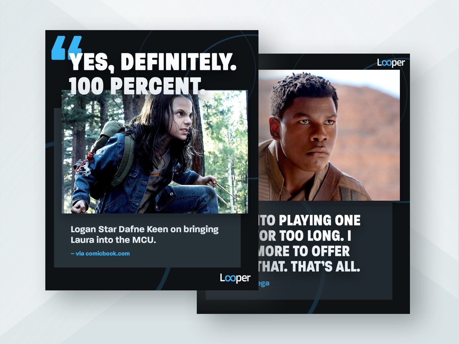Looper Instagram Quote Templates by Ian Spangler on Dribbble