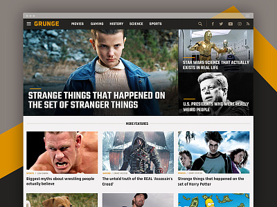 Grunge.com responsive ui design visual design web design