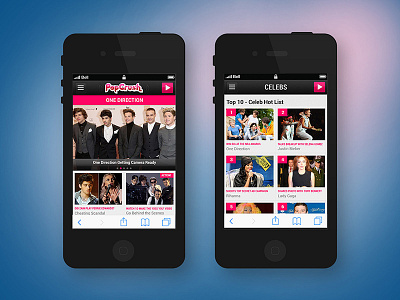 Popcrush.com Mobile-First Design