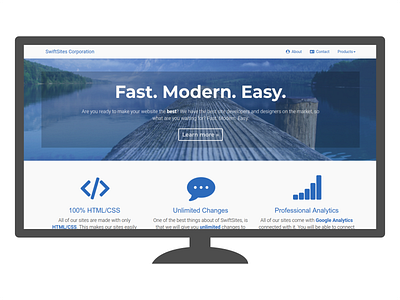 SwiftSites Website UI Design