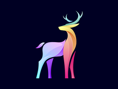 Deer logo colorful deer deer logo graphic logo vector