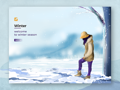 Winter artwork branding design illustration snow ui ux vector welcome to winter winter winter is coming