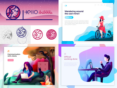 Dribbble from 2018 artwork branding bread byte design design flat gradient graphic icon illustration texture typography ui ux vector web