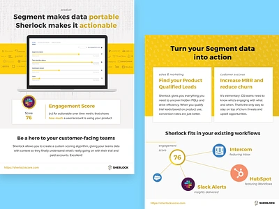 Sherlock x Segment Flyer 8.5x11 analytics conference flyer flyer design saas segment