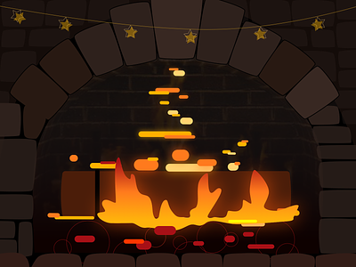 What the holidays (used to) mean to me challenge christmas design digitalart dribbbleweeklywarmup fire fireplace holiday design holidays illustration lineart tradition ui vector weekly challenge weekly warm-up winter