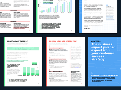 Startup CEO's Guide to CS & onboarding | Selected ebook pages book design data vis data visualization data visulization ebook editorial design freebie guides handbook illustration inter lead magnet lineart marketing marketing design page layout print design saas startup typography