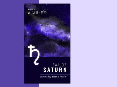 Sailor Saturn Business Card (take 2) — Weekly Warm-Up branding business cards businesscard challenge graphic design learning print print design sailormoon warmup weekly challenge weekly warm up