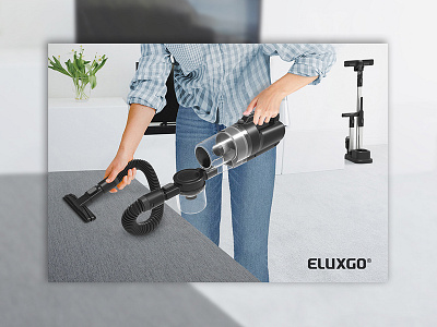 Website collateral keyshot photo manipulation photoshop render rhino vacuum cleaner