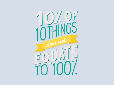 10% of 10 things illustration lettering procreate quote