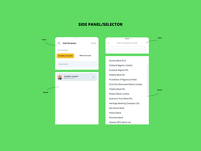 Input and selector (breakdown) mobileapp uiux