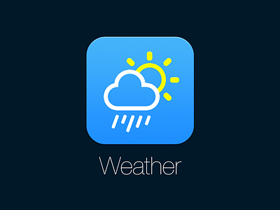 Weather Front iOS app icon app cloud flat icon ios rain sun weather