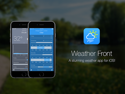 Weather Front App for iOS now available! app design forecast forecast.io front icon ios iphone ui weather