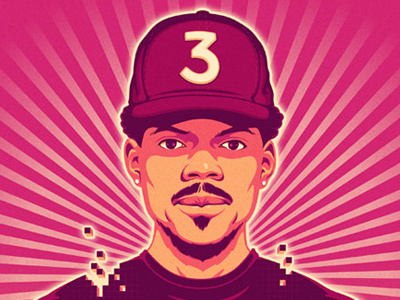 Chance the Rapper for Tampa Bay Times celebrity digital graphic hip hop illustration likeness portrait technology vector