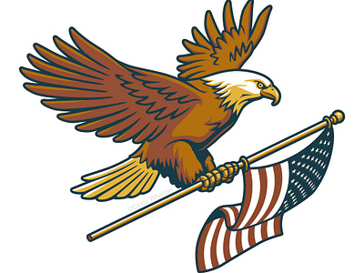 Patriotic Eagle Logo by Chris Whetzel on Dribbble