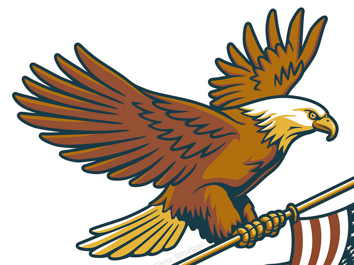 Patriotic Eagle Logo By Chris Whetzel On Dribbble