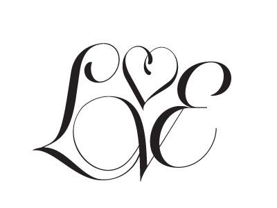 Love branding logo love ruifaria type