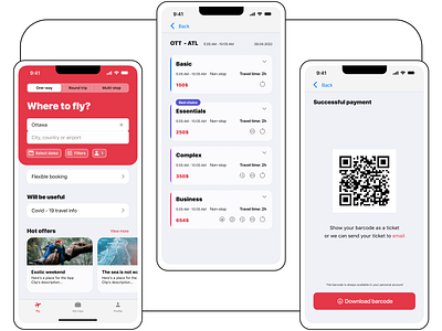 Travel app for booking tickets