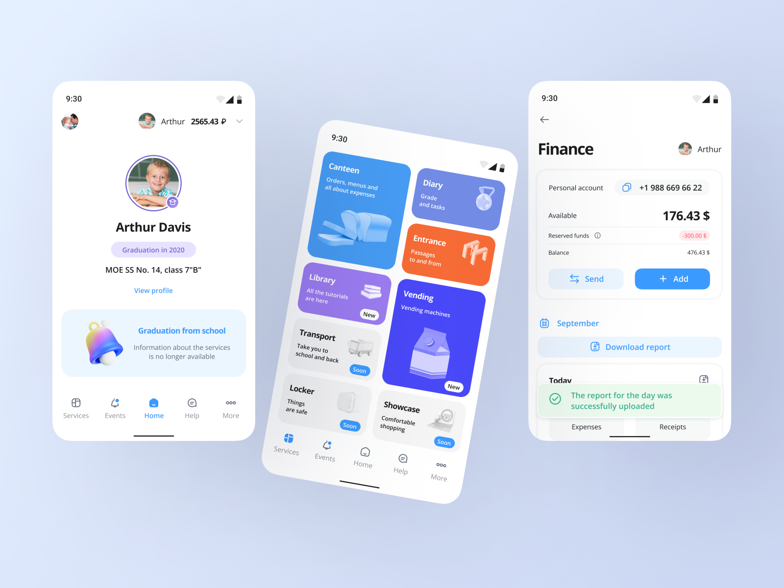 App for automating school processes by Anastasia Romanova on Dribbble