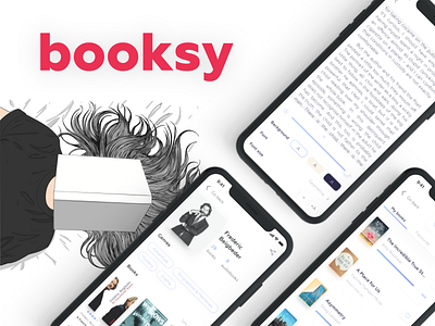 Booksy app book book app clean feedback follower ios media mobile reader reading reading app review social ui ux ux design