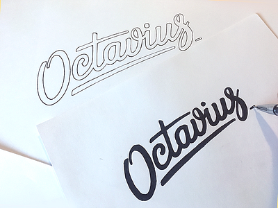 Octavius© brush calligraphy font hand drawn hand lettering logo logotype type typeface typography
