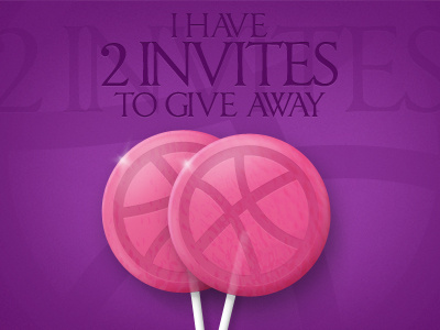 2x Invite Giveaway ball brandious candy free invitation give away giveaway implementation invitation invite pink reflection shading shadow violet