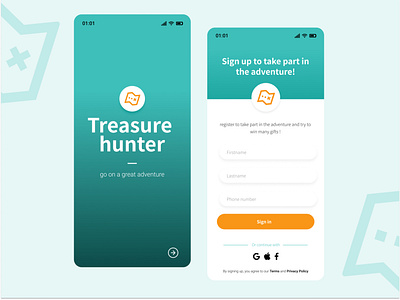 Treasure hunter - mobile app