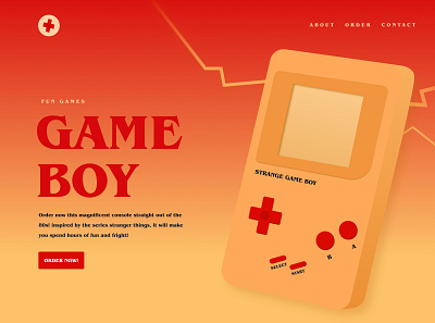 Strange game boy - Landing branding creative design figma graphic design illustration landing logo stranger things ui webdesign