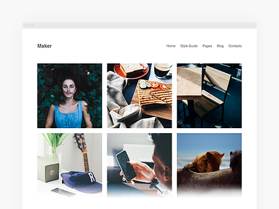 Maker Portfolio WordPress Theme layout minimal portfolio themes wordpress