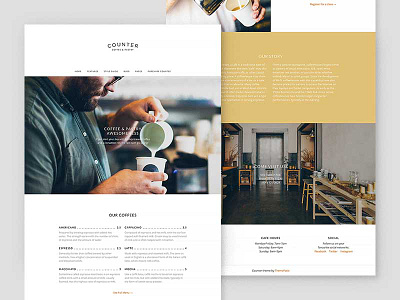 Counter – WordPress Theme for Small Businesses cafe clean coffee shop interface minimal minimalistic responsive restaurant ui ux wordpress wordpress theme