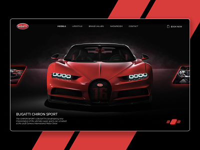 Bugatti Chiron Sport landing page