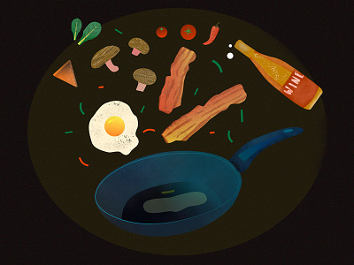 Fry me up ecommerce food icon illustration logo pattern ui ux vector vegetables