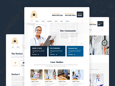 Medical Center Website corporate medical services ui ux website