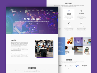 Landing Page agency corporate landing page ui ux website