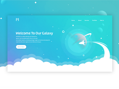 Agency Landing Page agency clean landing page minimal rocket space ui ux