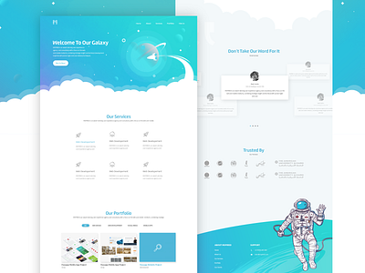 Agency Landing Page agency agency website landingpage minimal space ui ux