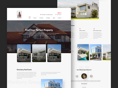 Real Estate Website corporate landing realestate ui ux ui design ux website