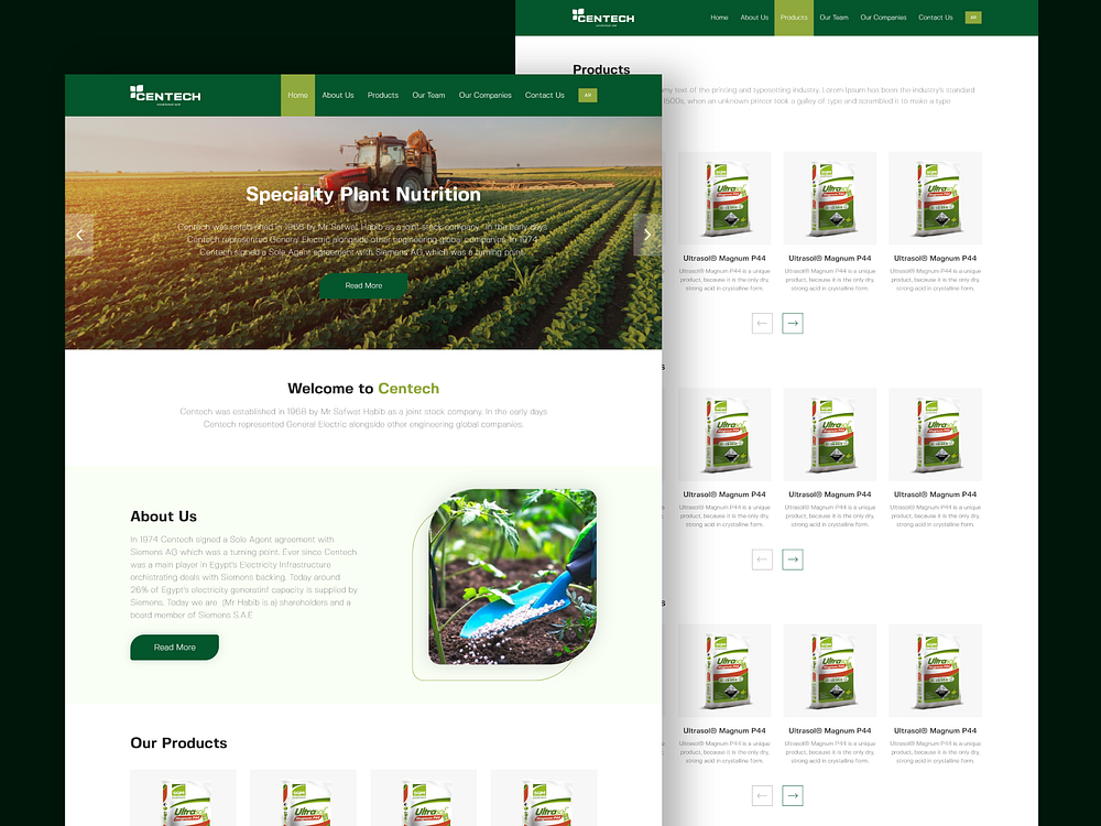 Agriculture Fertilizers Website by Mahmoud Elbletagy on Dribbble