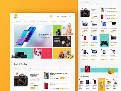 E-Commerce Store e commerce electronics gerocery home online online shop products store ui ux