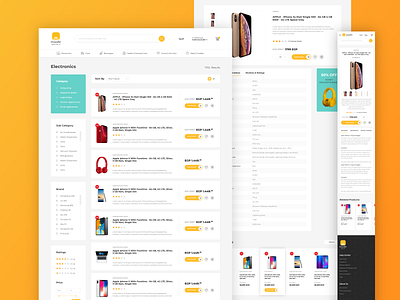 E-Commerce Store ecommerce electronics grocery online shop online store products ui ux