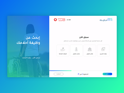 Majidah Platform UI/UX Design apply for job apply for training digital platform donor employee employer employment jobs opportunities people with disabilities profile social network ui ux