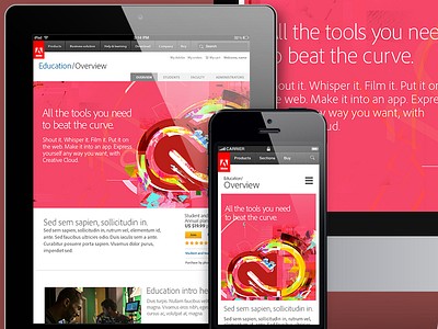Adobe.com/edu Responsive Design