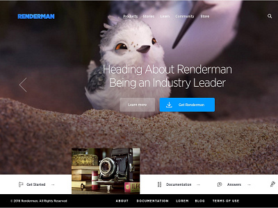 Pixar--Renderman Website/Redesign responsive sitemap ui userflow ux visual design wireframes