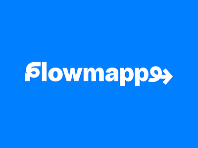 FlowMapp® arrow blue branding clean design dribbble flow identity inspiration logo plastic playful simple design tool typography way white