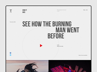 Burning Man animate animation art clean clear daily 100 design dribbble principle service simple design typography ui ui ux design uidesign uiux ux ux design web white