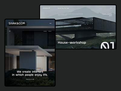 SIVAK&CO® architecture building clean clear daily 100 design dribbble landing landing page service simple design typography ui ui ux design uidesign uiux ux ux design web