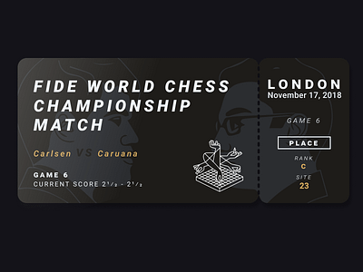 Daily UI24 - Boarding Pass - Chess boarding pass championship chess dailui daily ui 024 game match