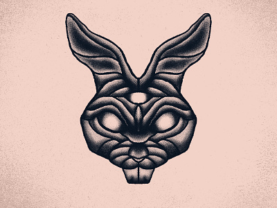 Rabbit bunny dark darko donnie easter illustration mask merch rabbit retro sticker tattoo texture vintage