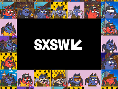 Batfan - SXSW Profile Pic bat chaotic character character design event hype illustration music nft pfp punk sxsw tattoo