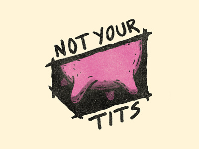 Not Your Tits activism cow grain grit illustration lamb milk noise politic political sticker texture tits vegan veggie